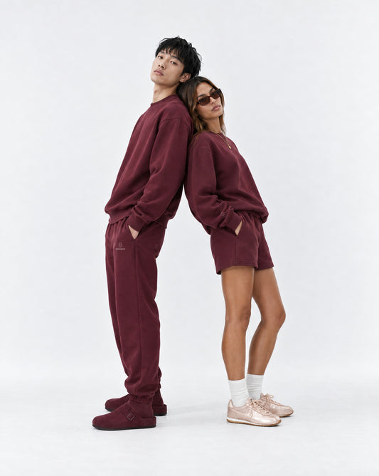 AA Blank Sweatshirt - Merlot Red