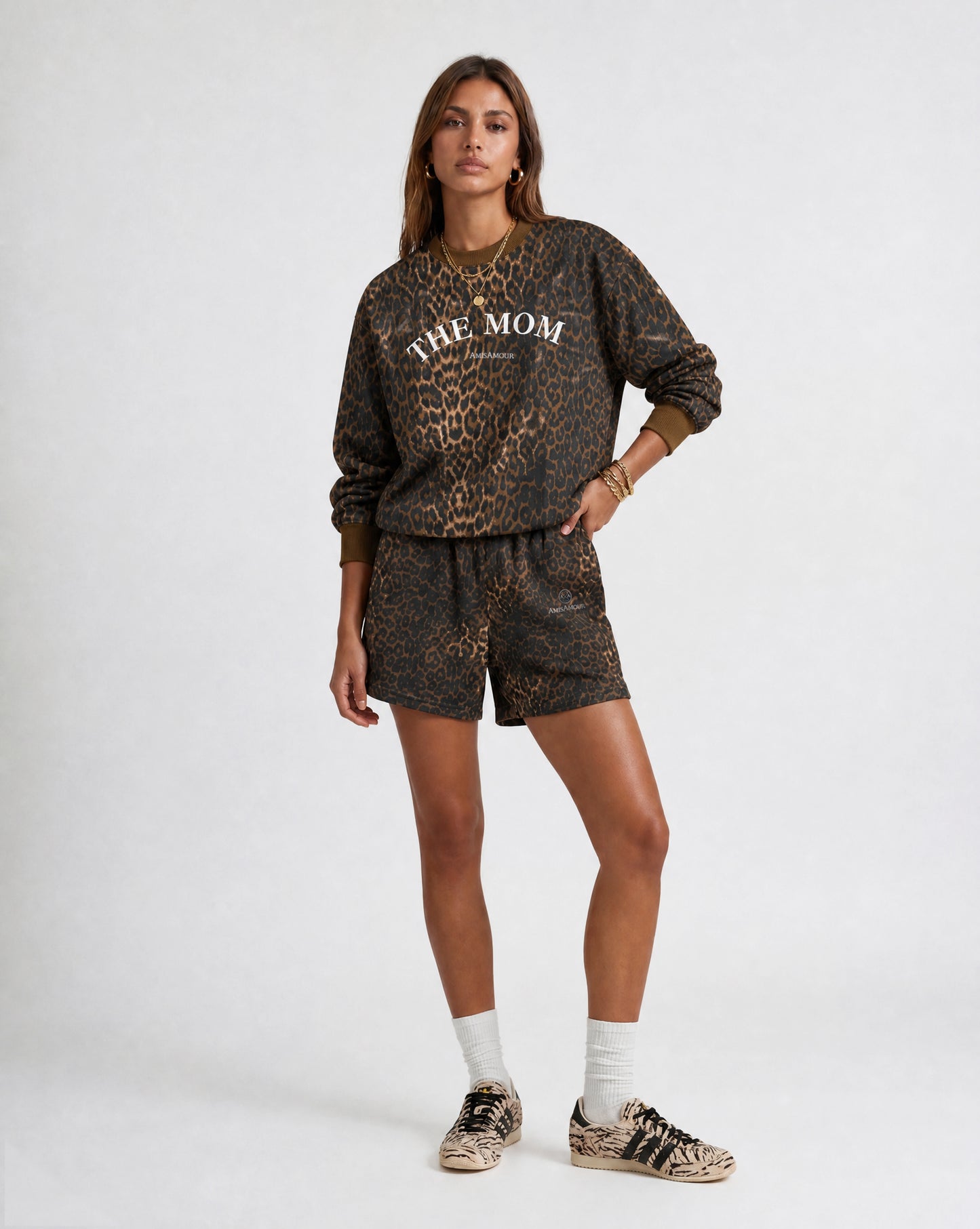 THE MOM Sweatshirt - Leopard
