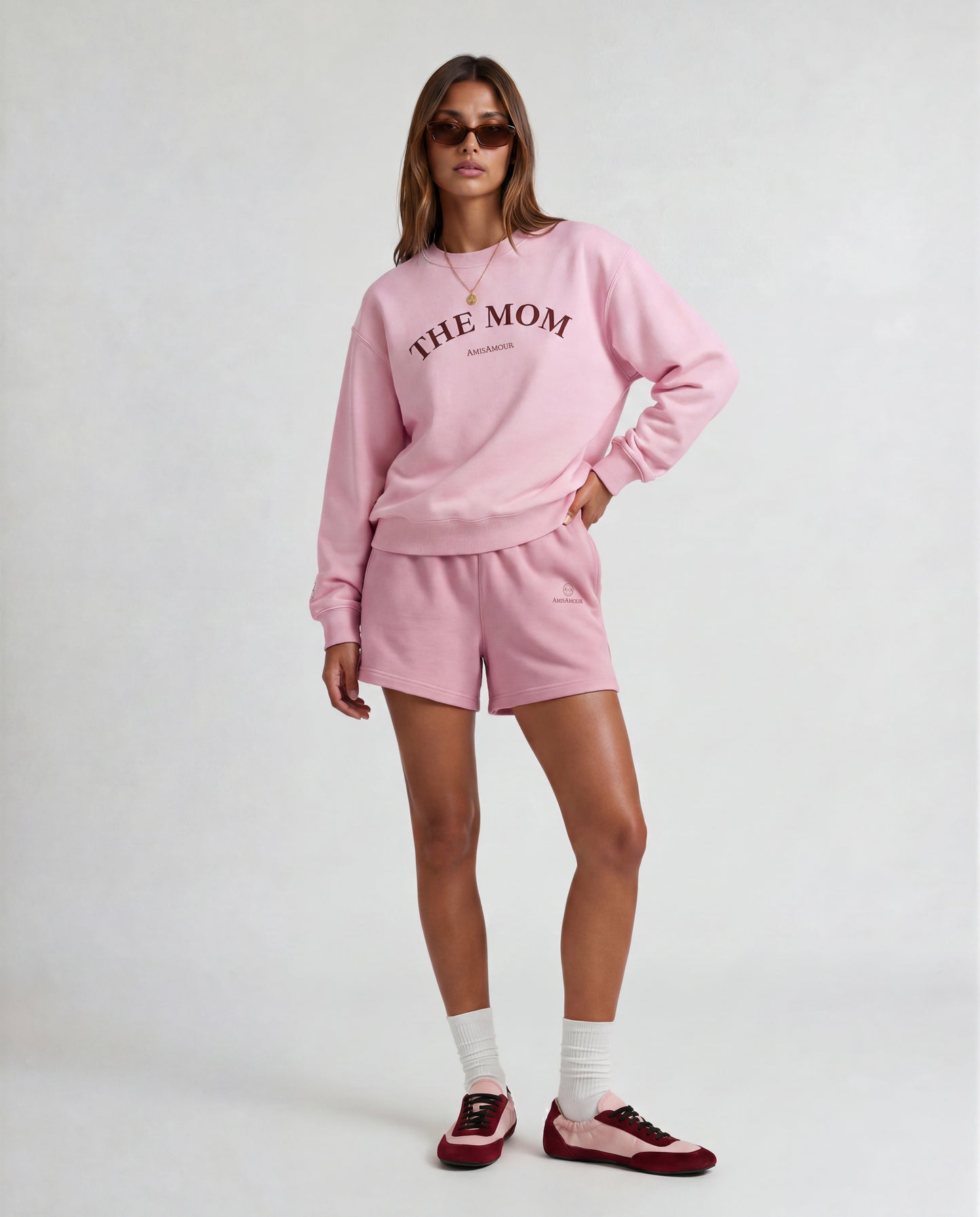 THE MOM Sweatshirt - Peony Pink